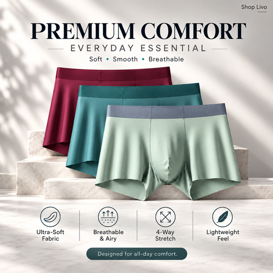 Men's Ultra Soft Ice Silk Lycra Material Comfortable Underwear | Light-Weight | Breathable | Anti-Bacterial